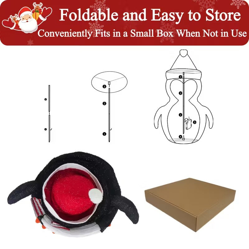 Christmas Penguin Decorative Light White Glow