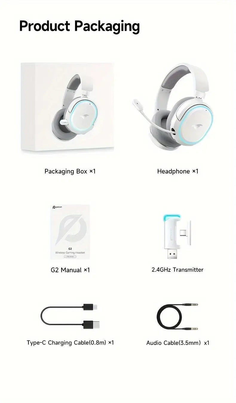 Wireless Gaming Headset with Surround Sound