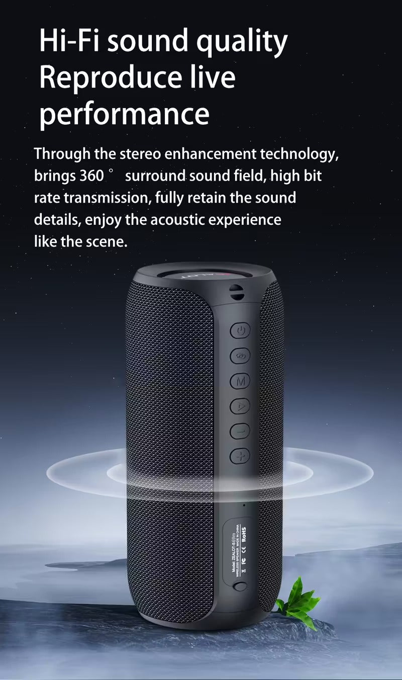 Wireless Speaker with Dual Pairing & 2 Microphones