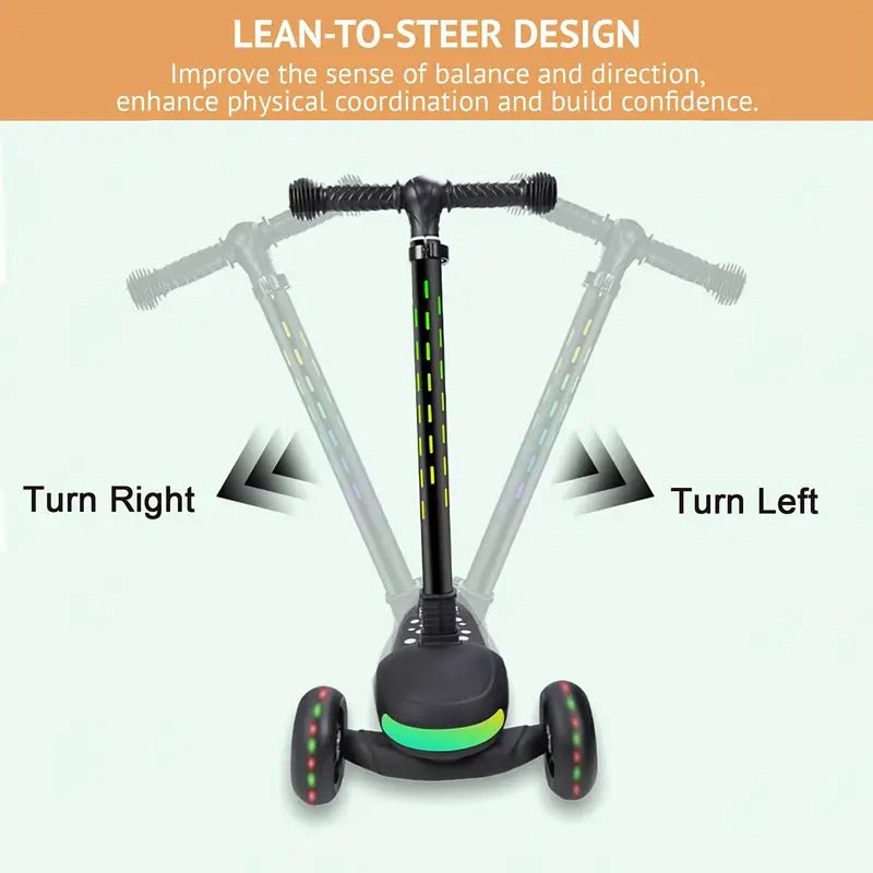 Kids Scooter Adjustable Height with LED Wheels