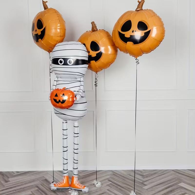 Mummy with Pumpkin Halloween Decoration