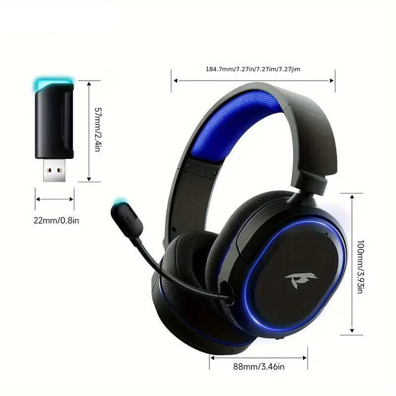 Wireless RGB Gaming Headset Surround