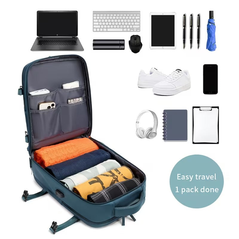 Business Laptop Backpack with USB Charging Port