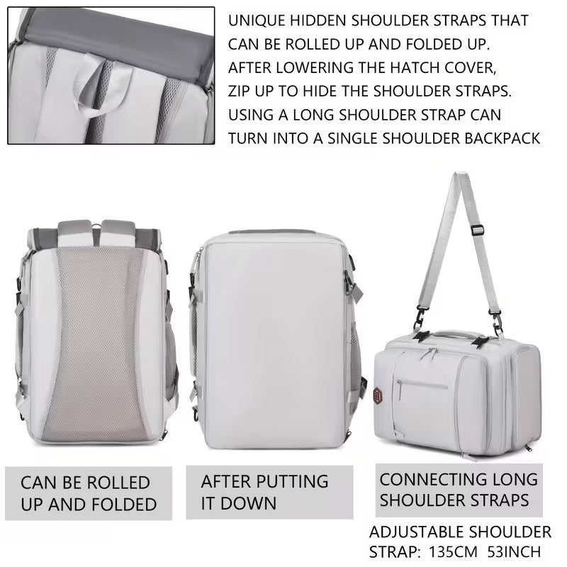 Airline Carry-On Backpack with USB Port & Laptop Compartment