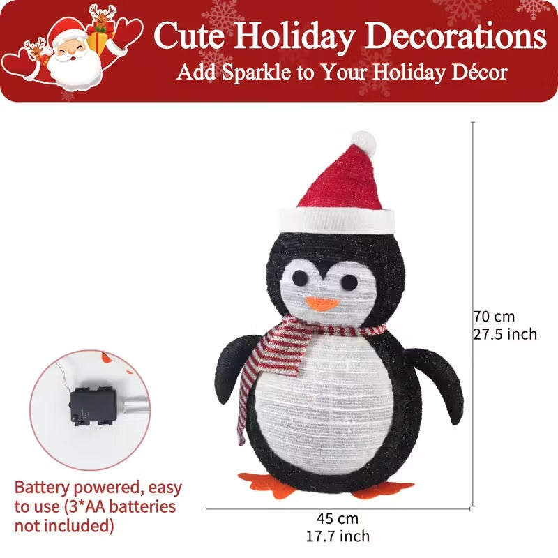 Christmas Penguin Decorative Light White Glow