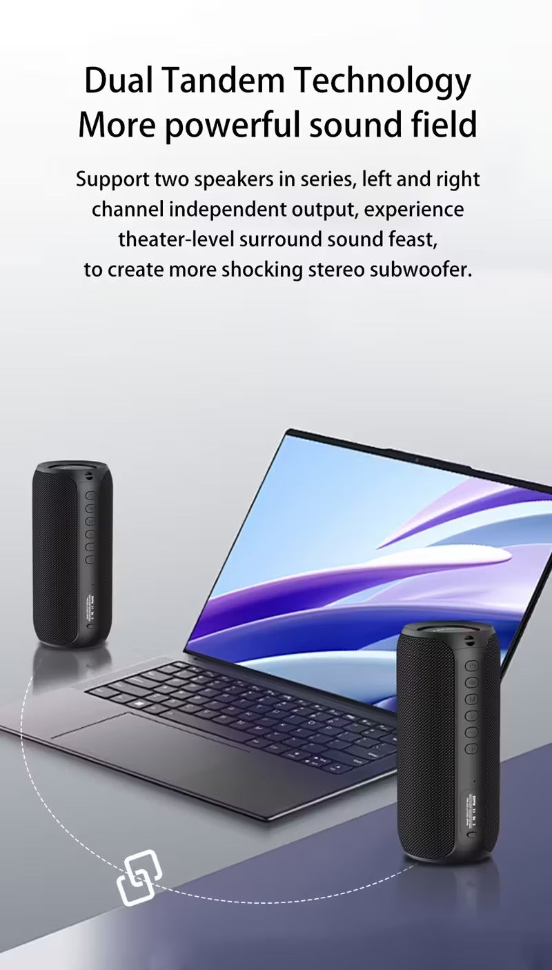 Wireless Speaker with Dual Pairing & 2 Microphones