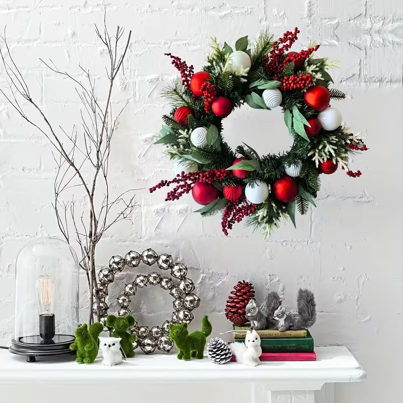 Christmas Wreath 60cm with Berries and Ornaments