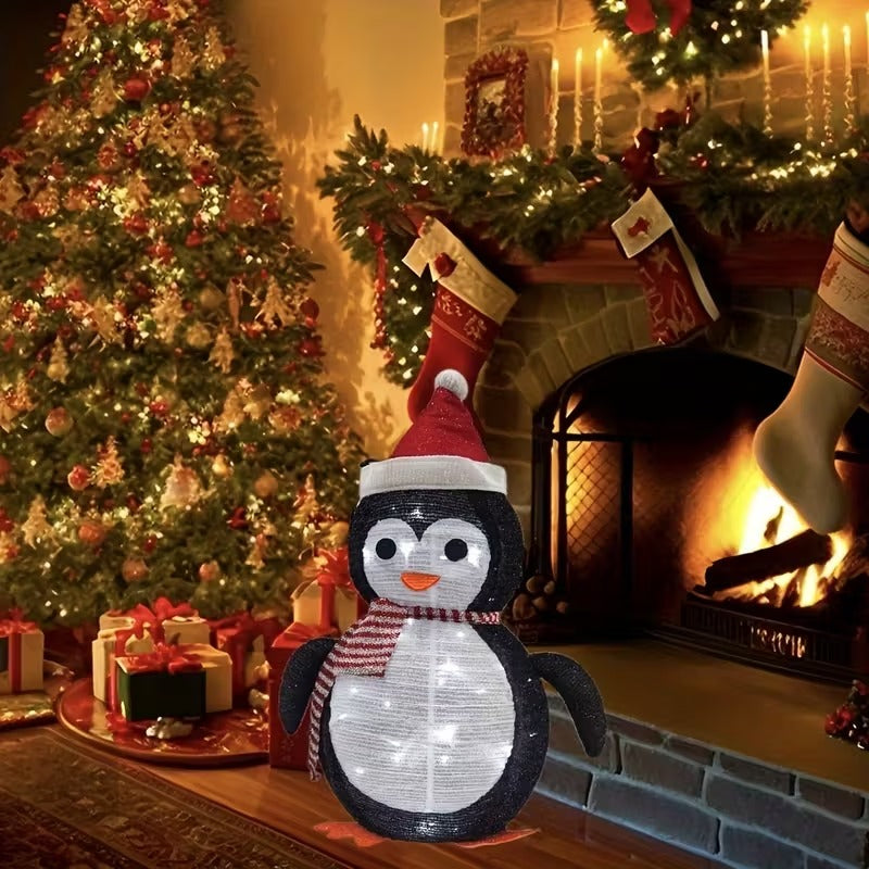 Christmas Penguin Decorative Light White Glow
