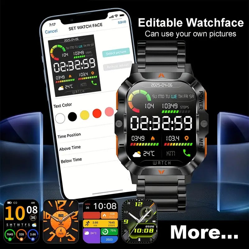 Men’s Sports Smart Watch with LED Flashlight