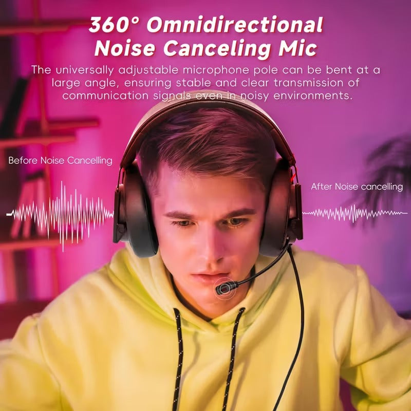 Gaming Headset with Mic Wired Over-Ear