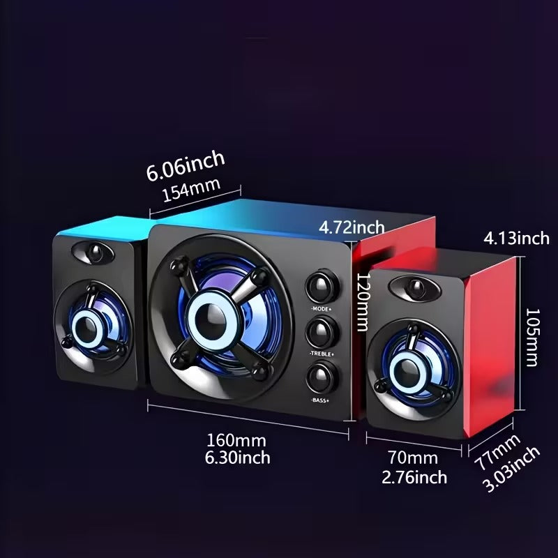 Wireless Speaker 2.1 Channel USB Bass Sound System