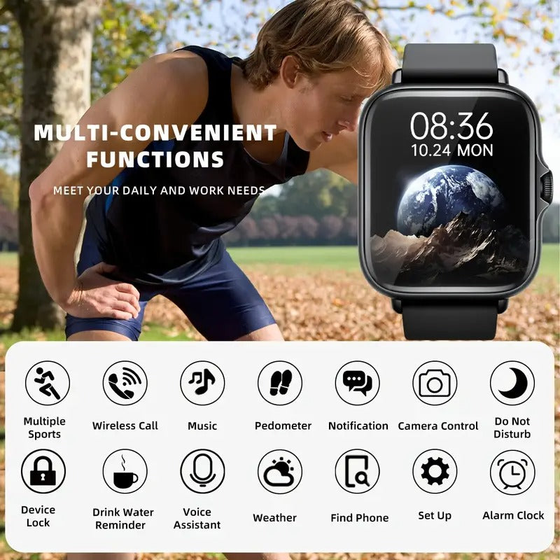 Sports Smart Watch Full Touch Screen Bluetooth Call