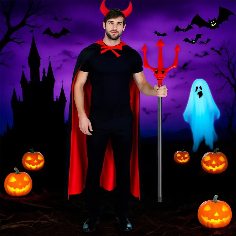 Halloween Devil Cloak Costume Set (3pcs)