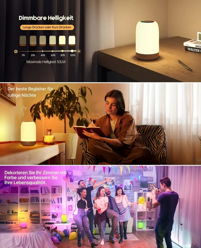 Bedside Light LED Touch Portable Lamp