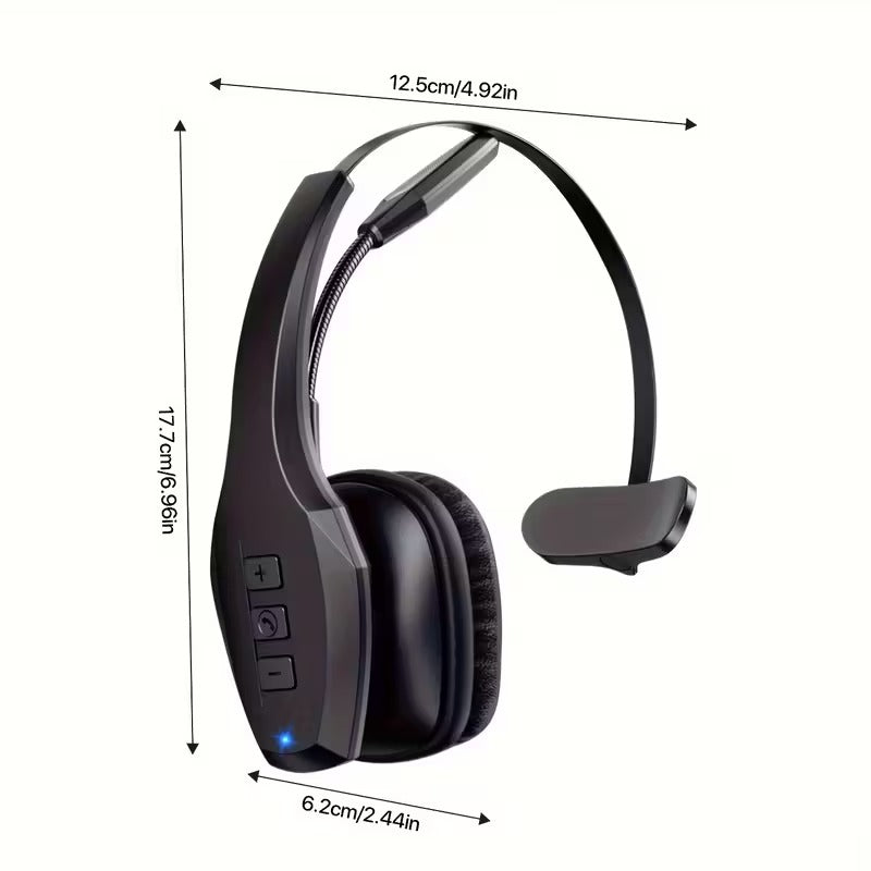 Wireless Headset with Mic and USB-C Charging
