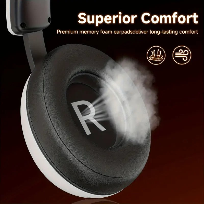 Wireless Bluetooth Over-Ear Headphones with ANC Microphone