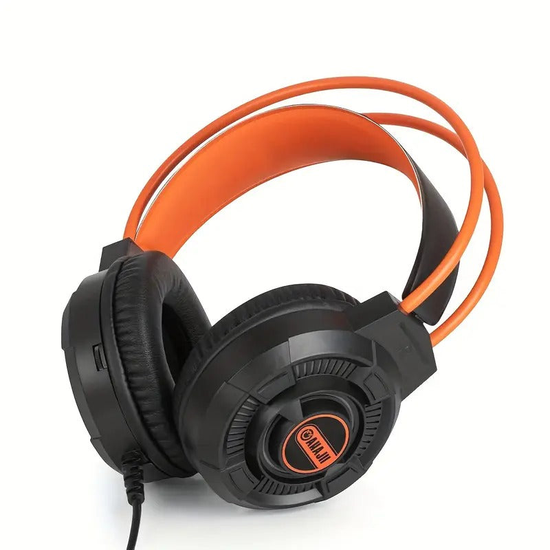 Studio Monitor Headphones Orange & Black Closed-Back Design