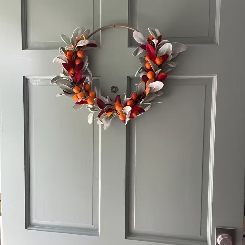 Autumn Floral Wreath Red & Golden Berries