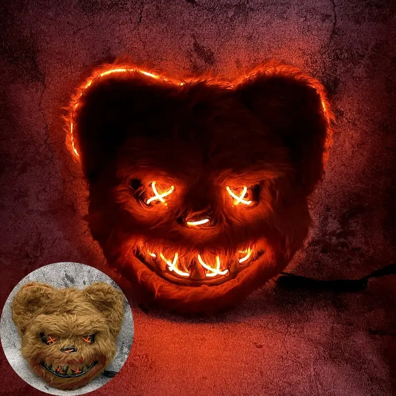 LED Rabbit and Bear Mask Set with Gloves and Apron