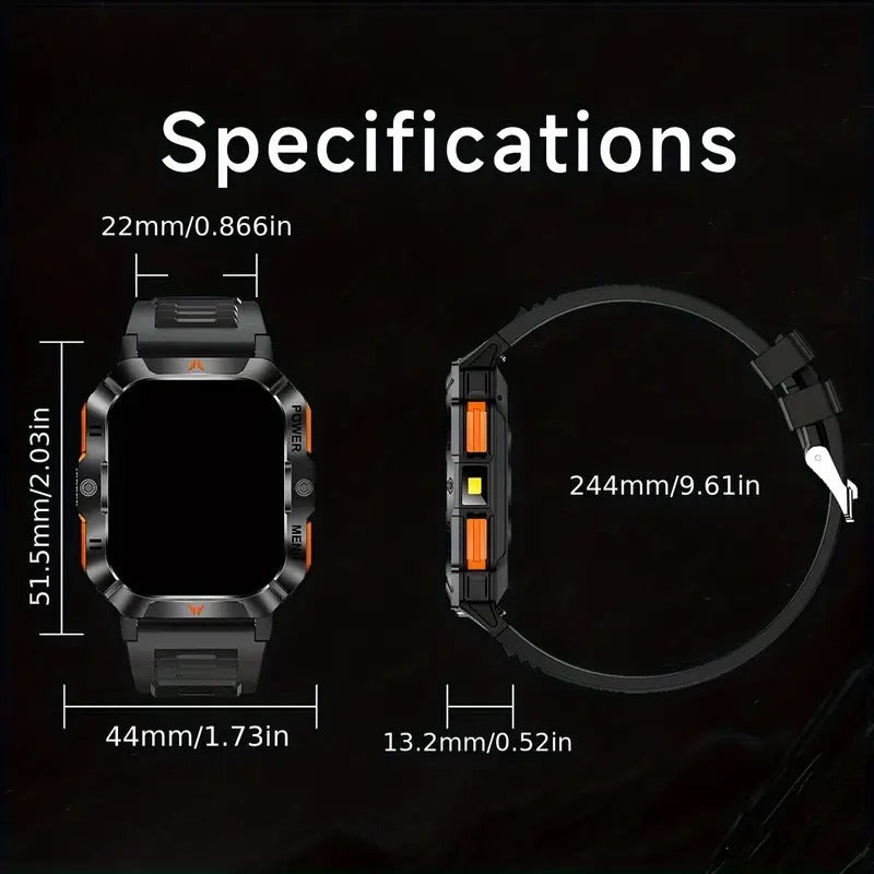 Men’s Sports Smart Watch with LED Flashlight