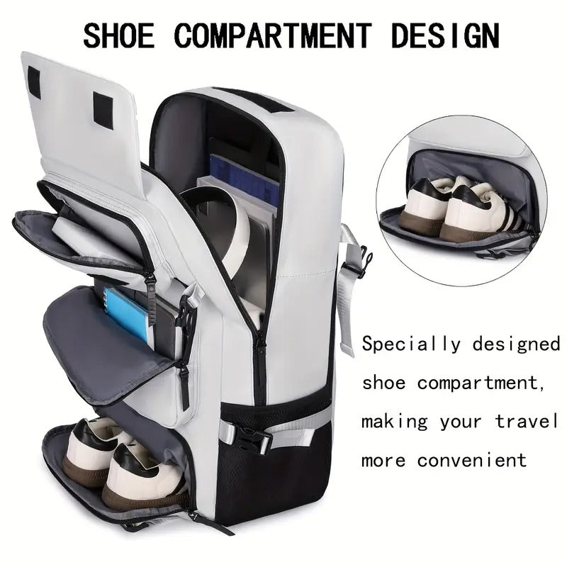 Travel Backpack with Laptop & Shoe Compartment