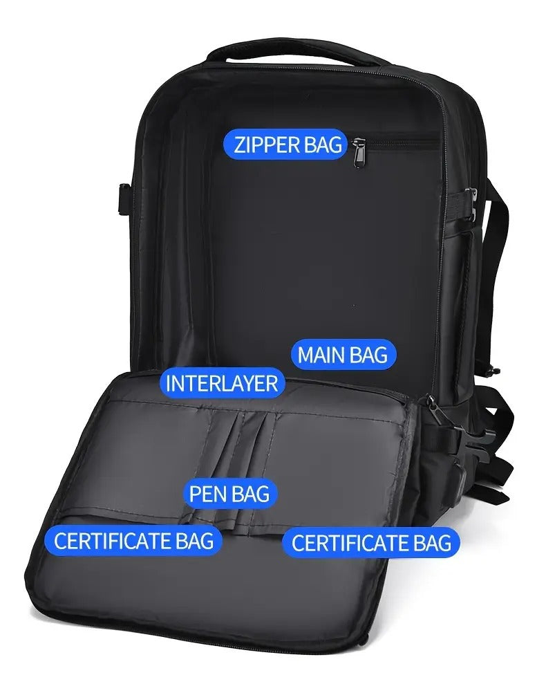 Multifunctional Travel Backpack with USB Charging