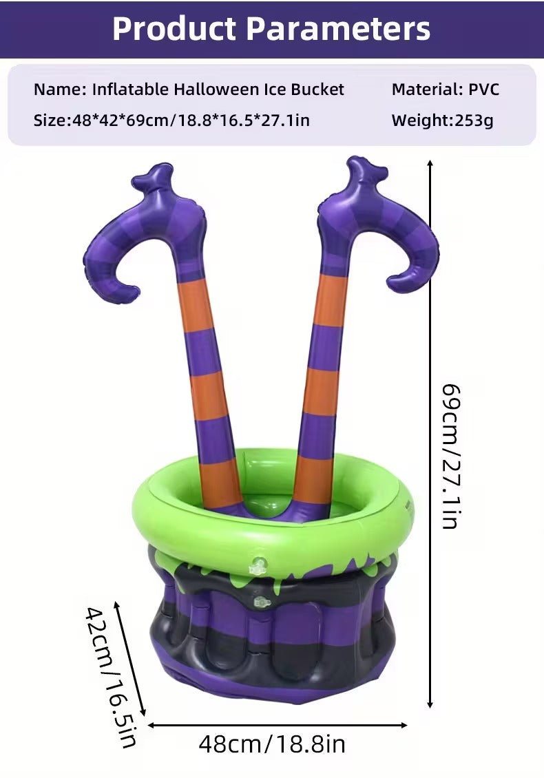 Inflatable Witch Bucket Halloween Party Cooler