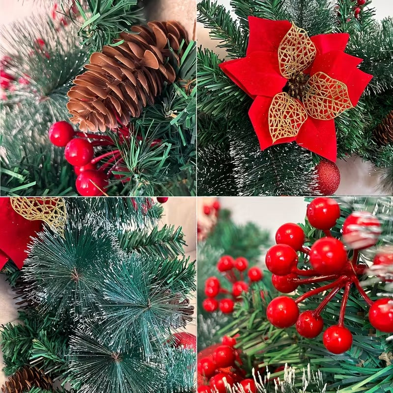 Artificial Christmas Garland with LED Lights