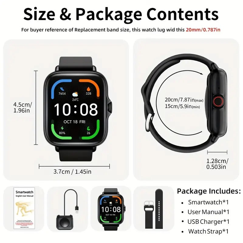 Sports Smart Watch Full Touch Screen Bluetooth Call