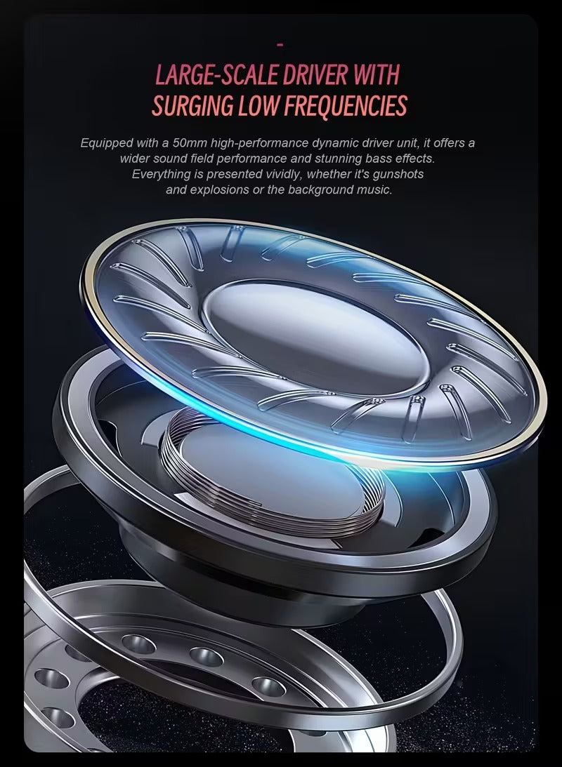 Surround Bass Gaming Headphones with LED and Mic