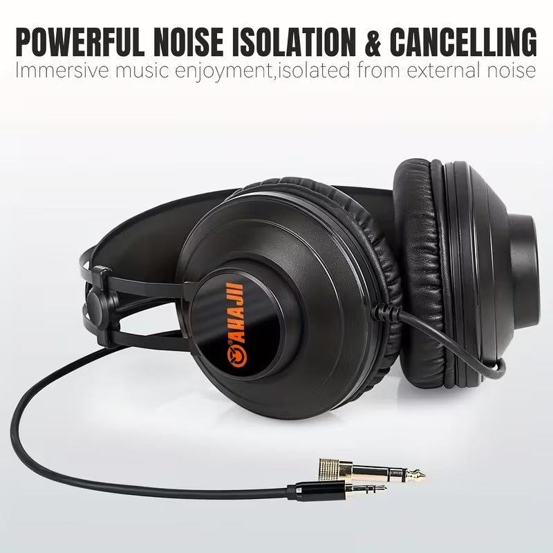 Wired Studio Monitor Headphones for Recording