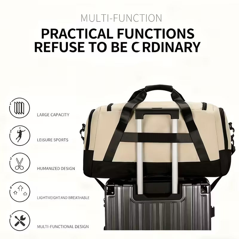 Large Men’s Travel Duffel Bag with Shoe Compartment