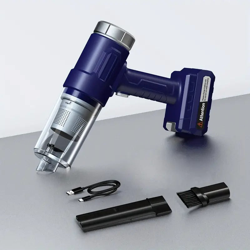 Cordless Portable Vacuum Cleaner with Crevice Tool