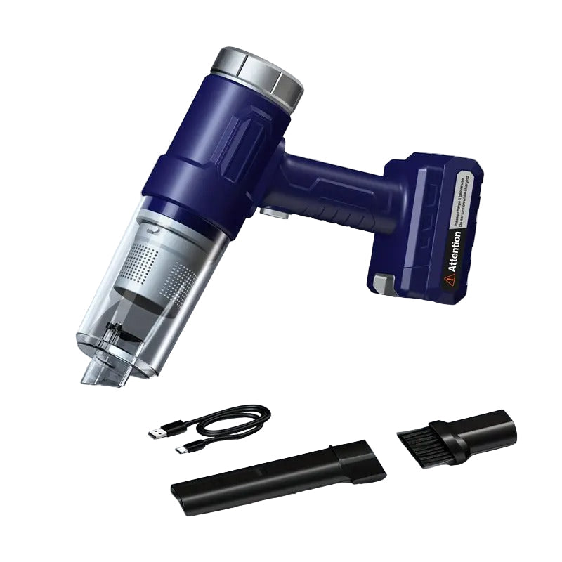 Cordless Portable Vacuum Cleaner with Crevice Tool