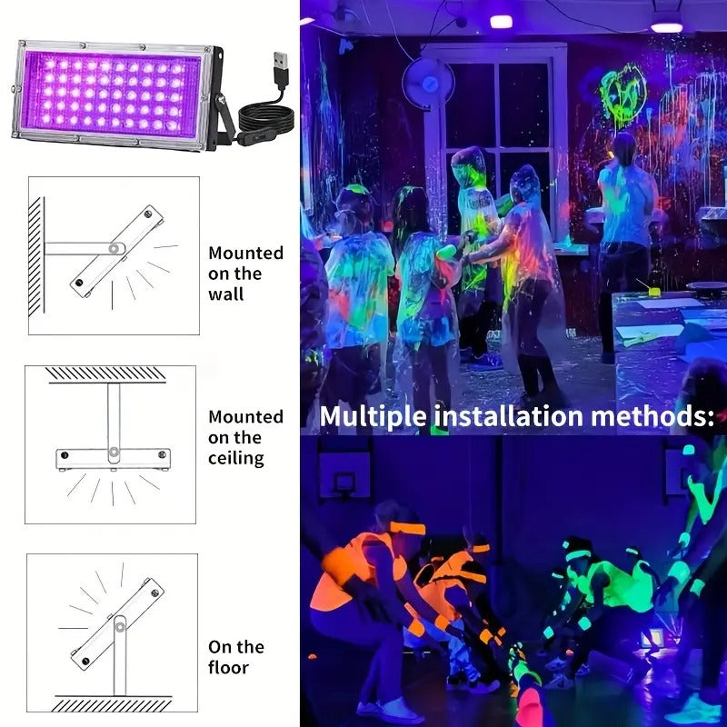 Halloween UV Black Light Bar USB Plug