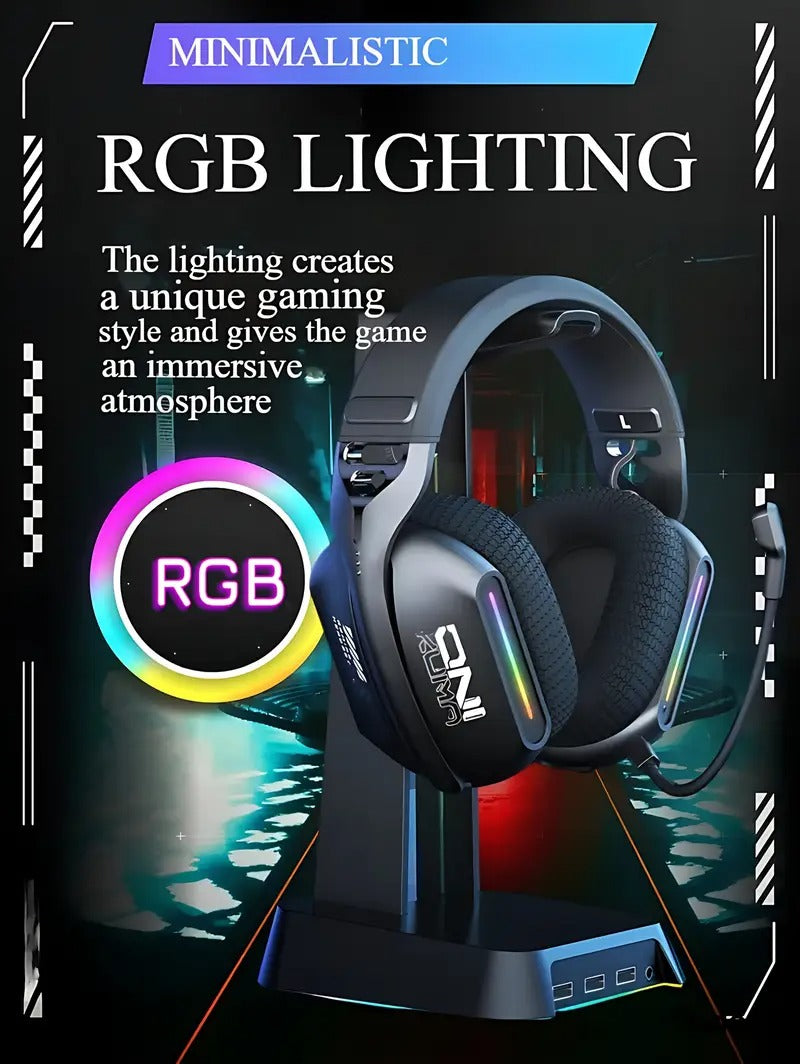 Wireless Gaming Headset with Mic and Type-C Charging