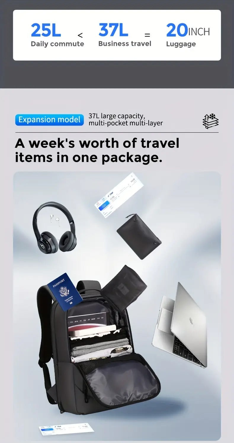 Backpack for Men with Expandable & Travel Bag
