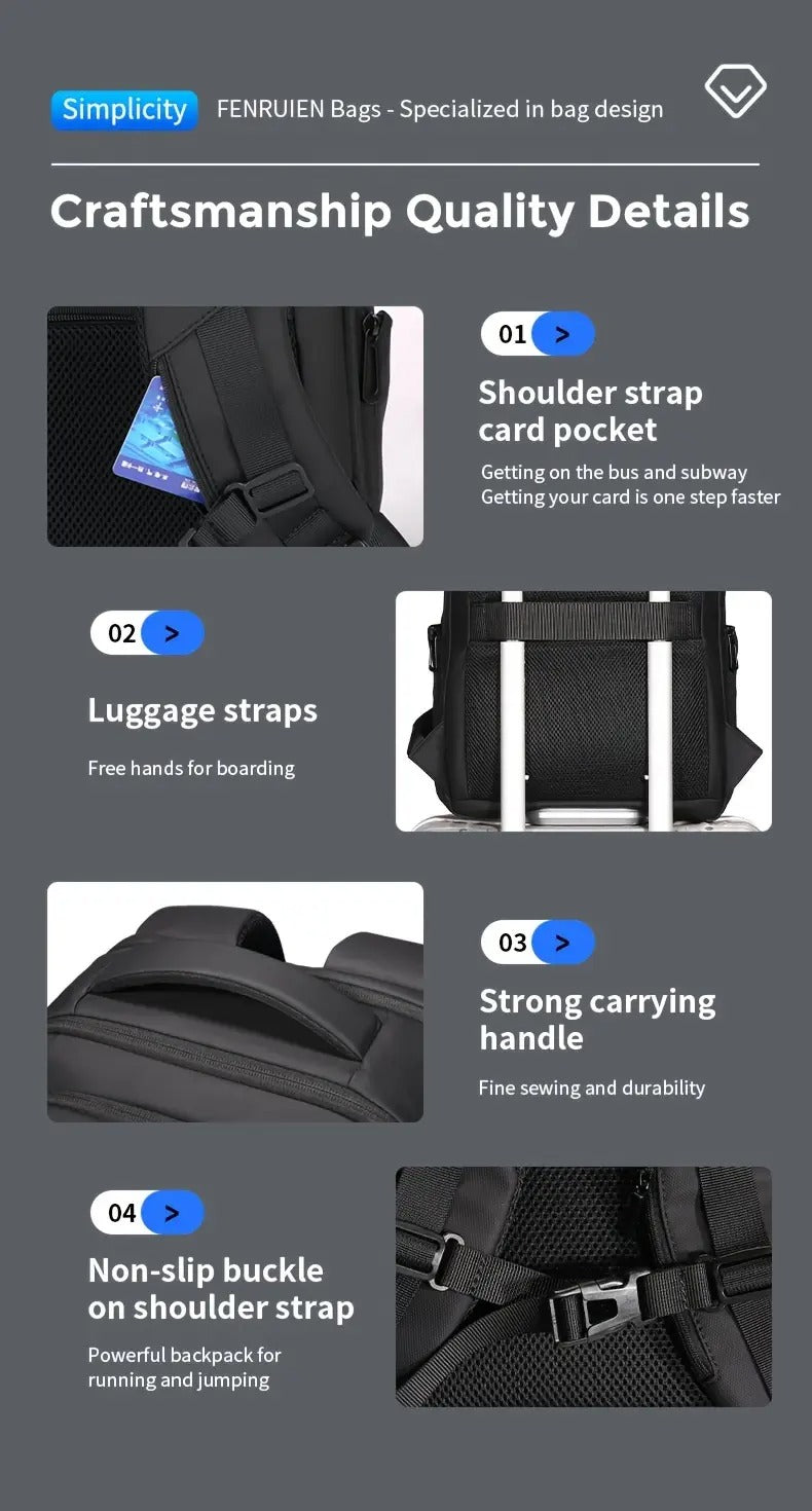 Backpack for Men with Expandable & Travel Bag