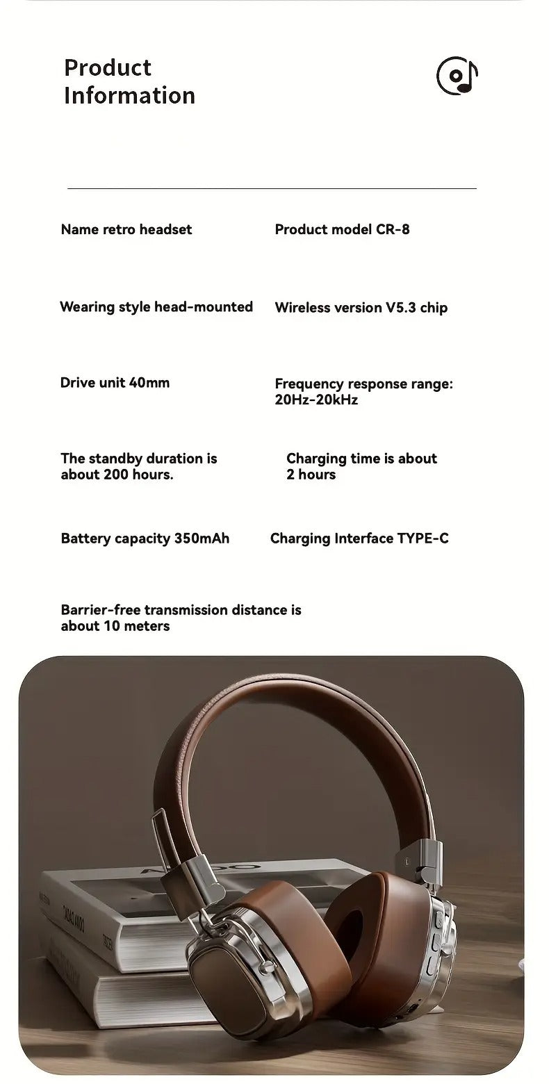 Wireless Headphones with HiFi Sound & Deep Bass