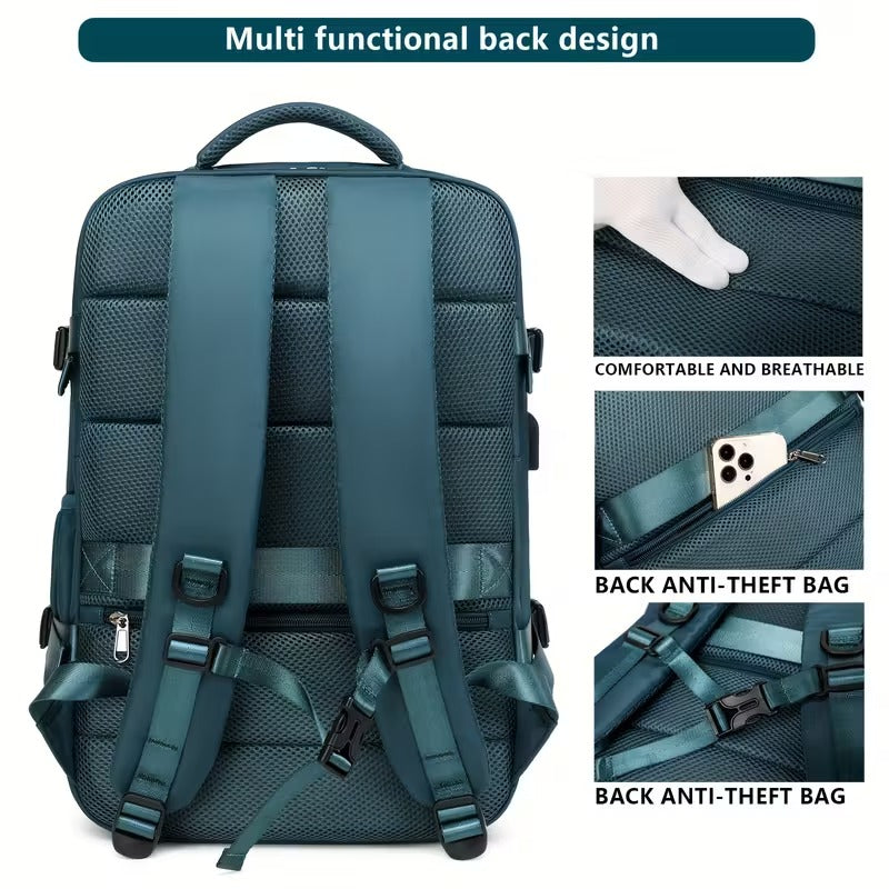 Large Capacity Travel Backpack with USB Charging