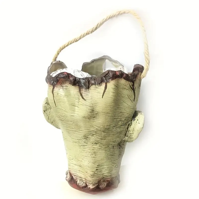 Halloween Candy Bucket Zombie Monster Prop