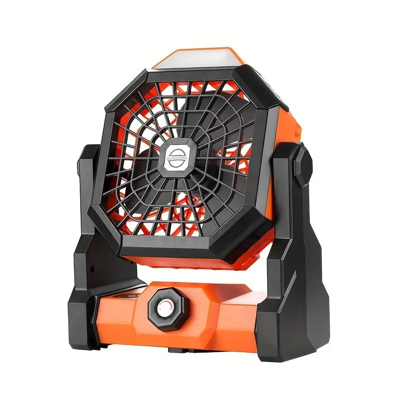 Portable Fan 5-Speed with LED Lighting