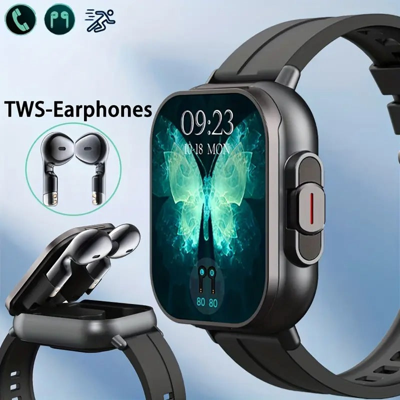 Smart 2-In-1 Watch with Built-In TWS Earphones