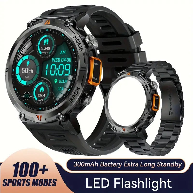Smart Watch with Flashlight Touch Screen