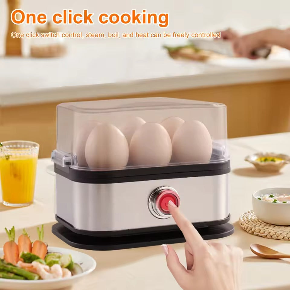 Electric Egg Cooker with 6 Egg Capacity