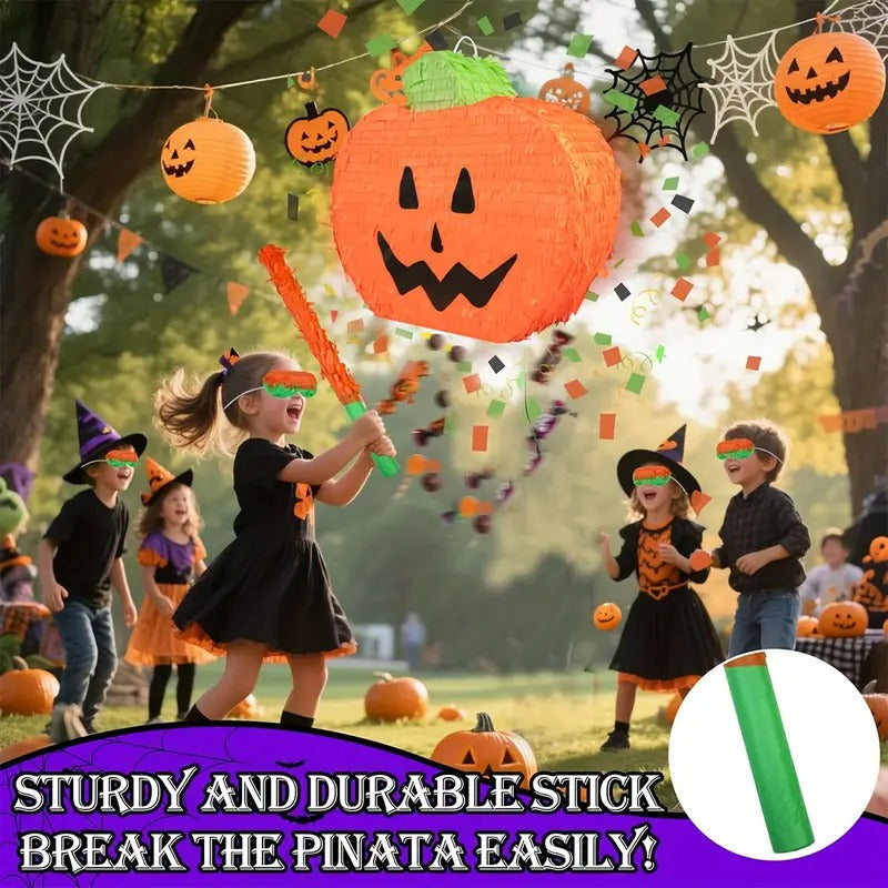 Large Pumpkin Piñata Set Party Decor (4pcs)