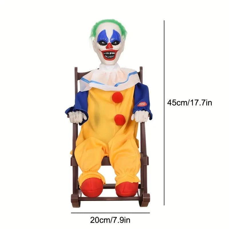 Halloween Clown Rocking Chair with Light & Sound