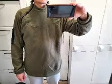 Men's Tactical Fleece Pullover Jacket Outdoor Hiking (Green)