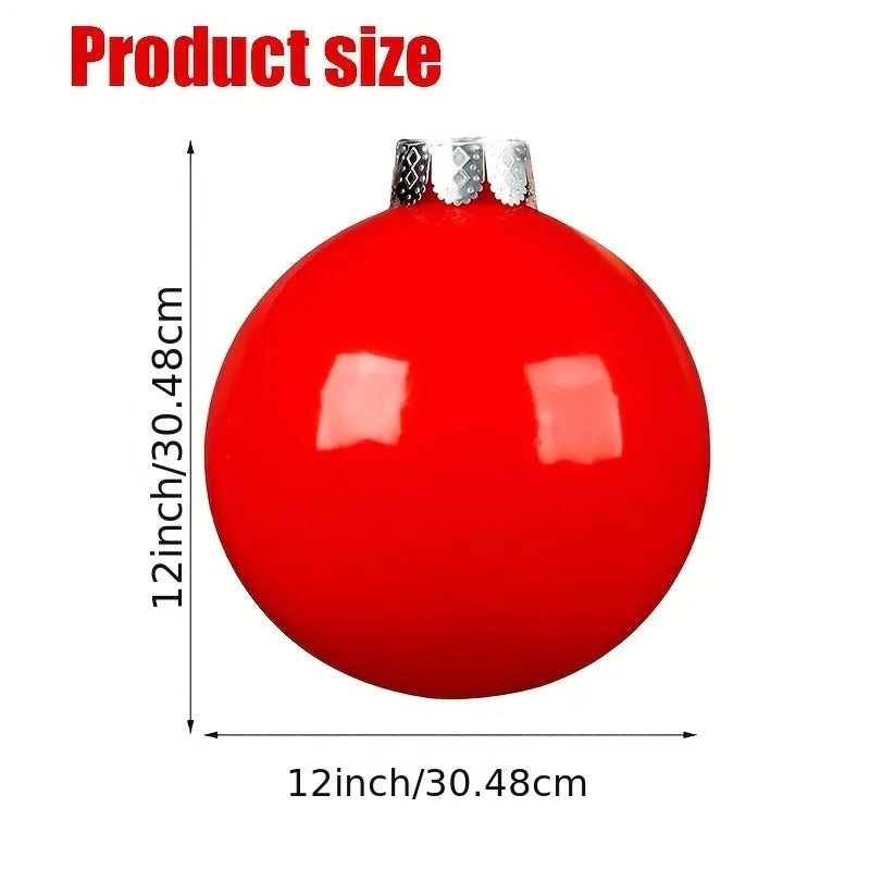 Inflatable Christmas Ball Decoration Red & Green (5pcs)