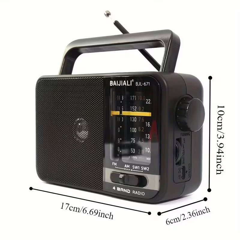 Portable AM/FM/SW Radio with Voice Recorder